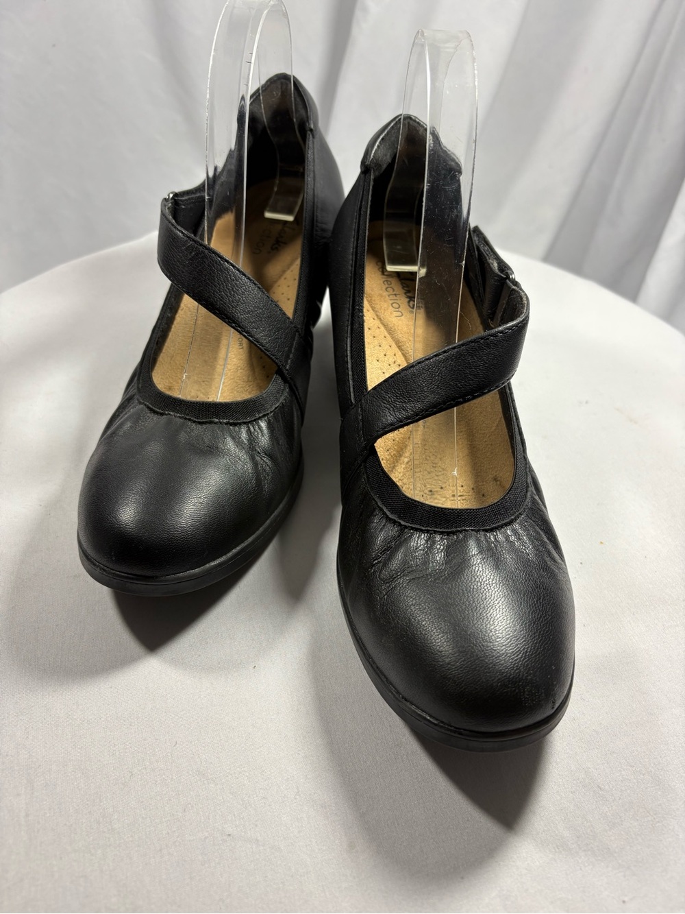 Clarks Collection Black Leather Mary Jane Block Heel Pumps Womens 10M
26174082